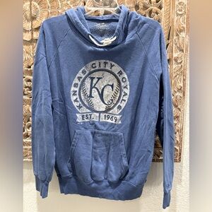 Majestic Blue Kansas City Royals Baseball Hoodie- size S